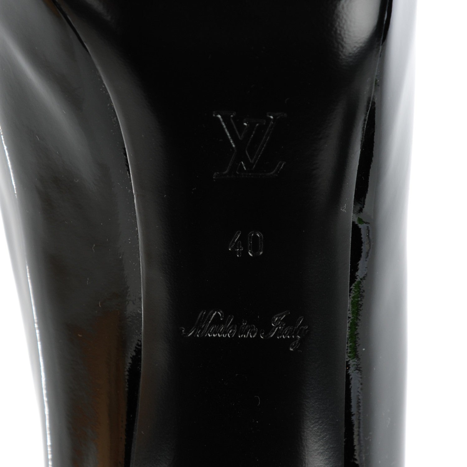 Louis Vuitton Patent Calfskin Oh Really Peep Toe Pumps 40 Black 7 of 9