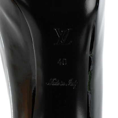 Louis Vuitton Patent Calfskin Oh Really Peep Toe Pumps 40 Black 7 of 9