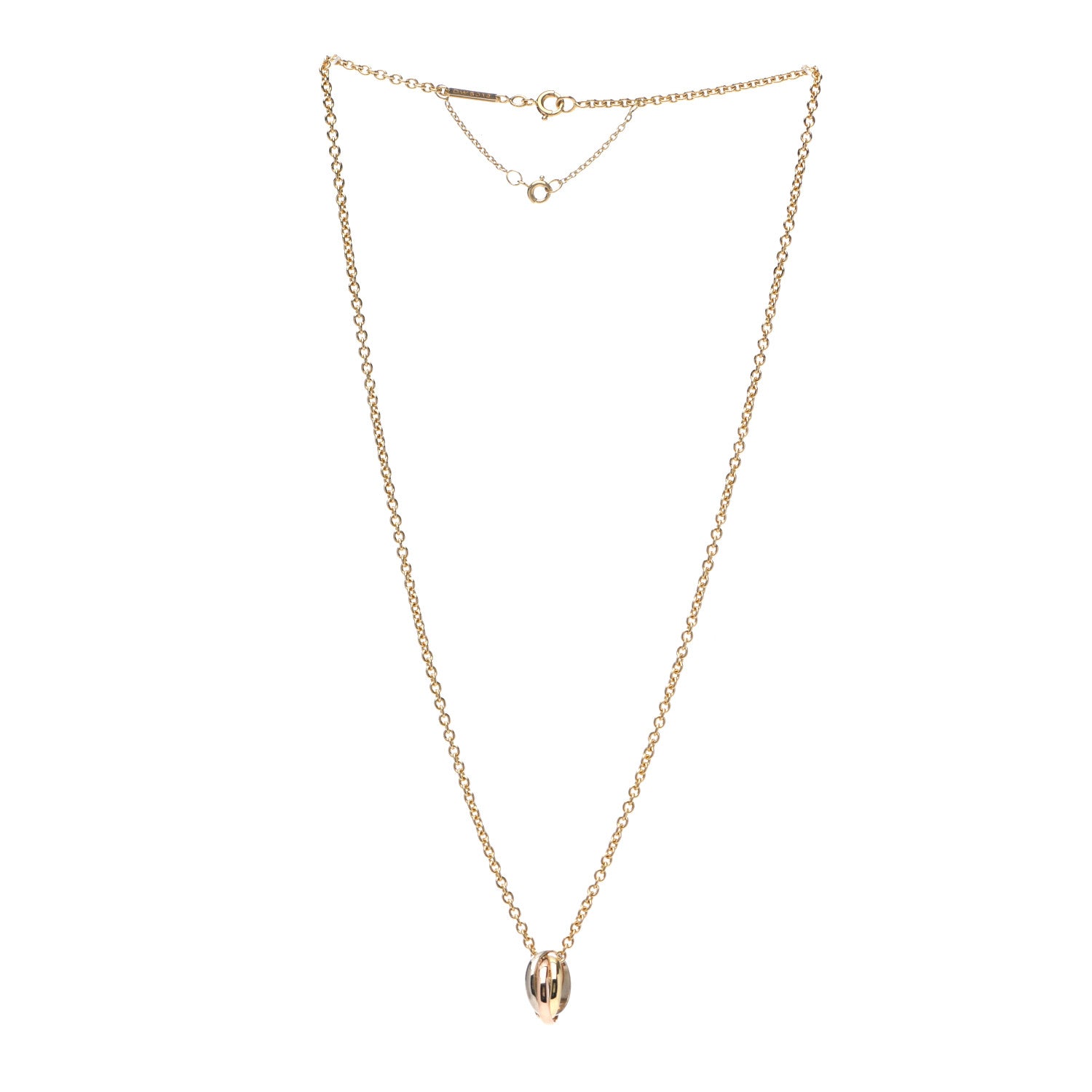 Cartier 18K Pink Yellow White Gold Baby Trinity Pendant Necklace 3 of 5