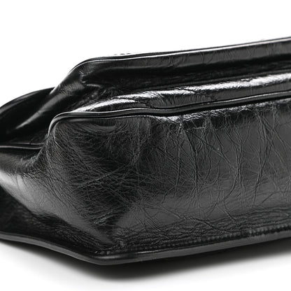Saint Laurent Crinkled Calfskin Matelasse Monogram Medium Niki Chain Satchel Black 9 of 10