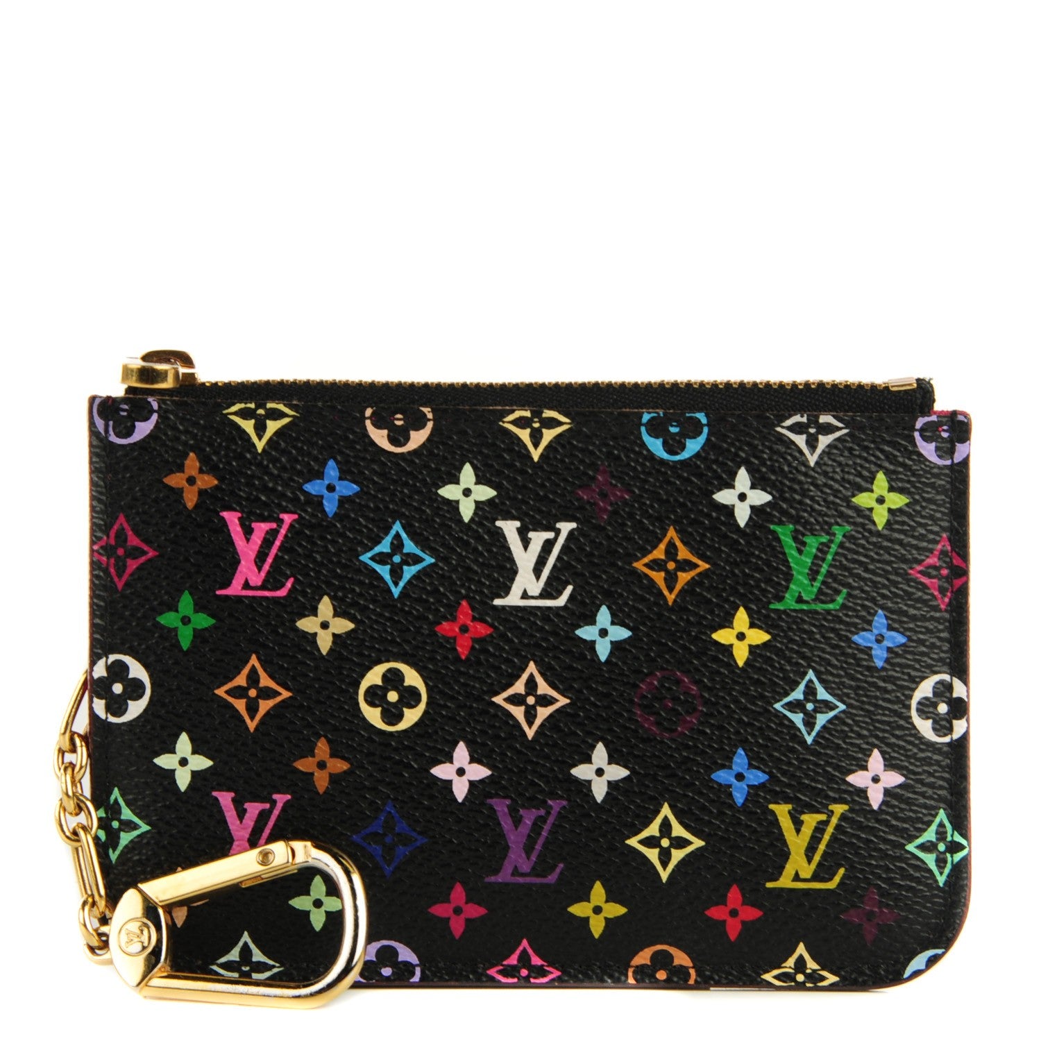 Louis Vuitton Monogram Multicolor Key Pouch Black 1 of 6