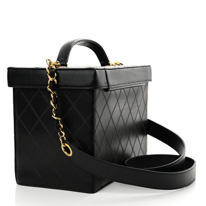 Chanel Calfskin Stitch Vanity Case Black 3 of 15