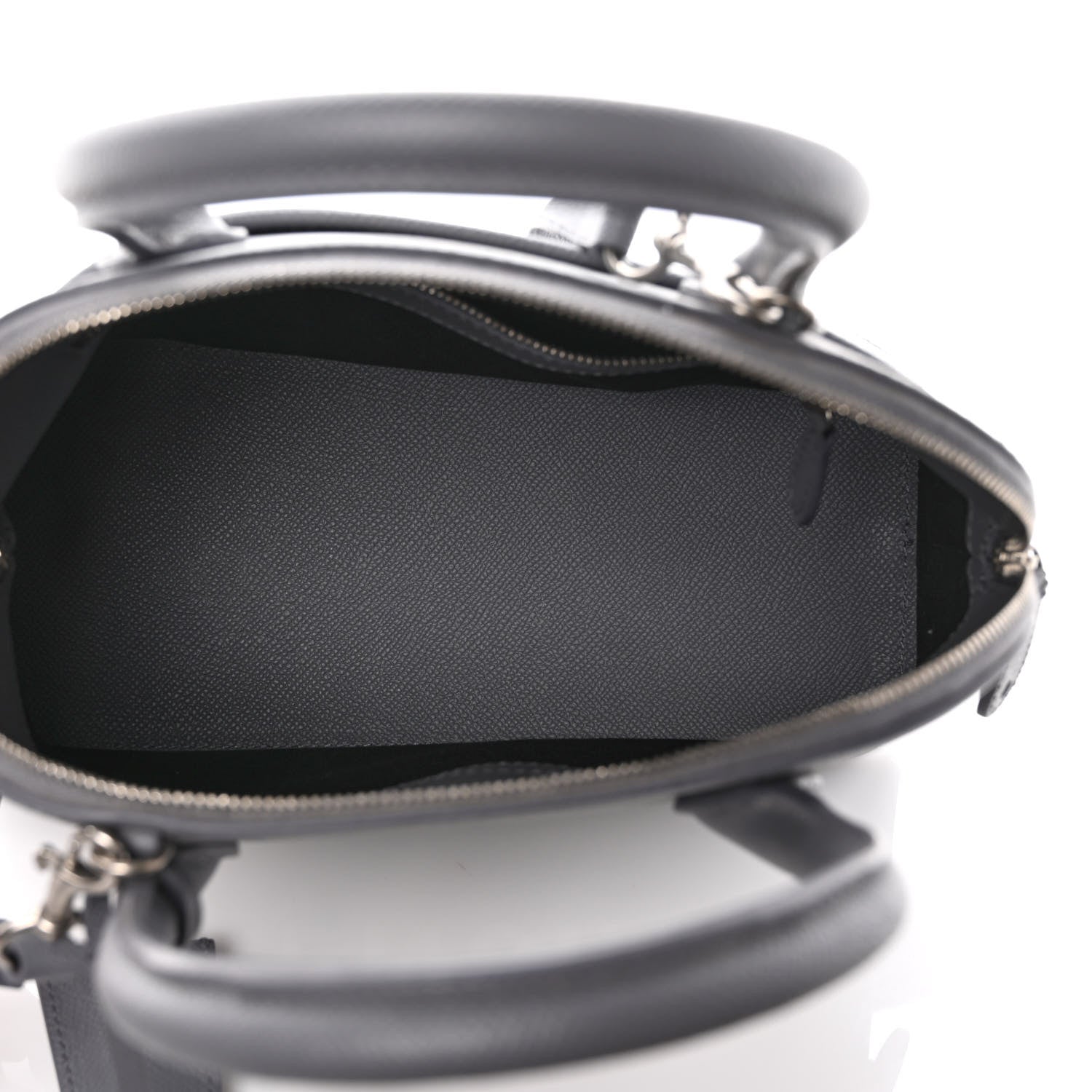 Balenciaga Signature Grained Calfskin Logo S Ville Top Handle Bag Gris Perle Fonce White 4 of 12