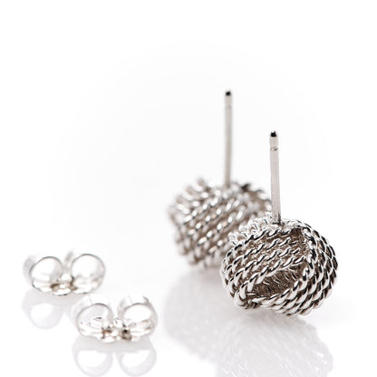 Tiffany Sterling Silver Twist Knot Earrings 3 of 6