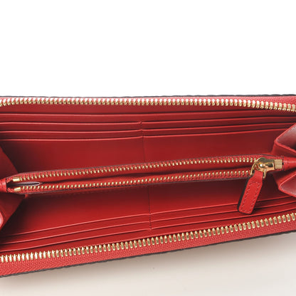 MCM Visetos Large Zip Around Wallet Cognac Red 8 of 10
