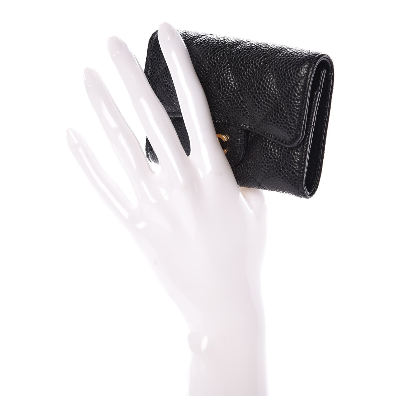 Chanel Caviar Quilted Flap Card Holder Black 2 of 9