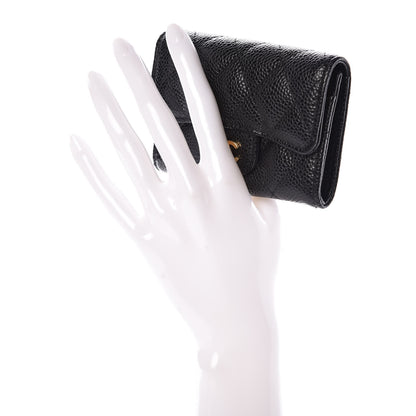 Chanel Caviar Quilted Flap Card Holder Black 2 of 9