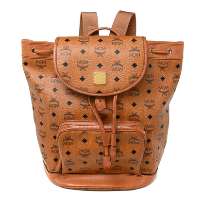 MCM Visetos Medium Vintage Pocket Backpack Cognac 1 of 26