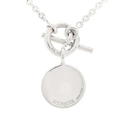 Hermes Sterling Silver Amulettes H Confettis Pendant Necklace 4 of 4