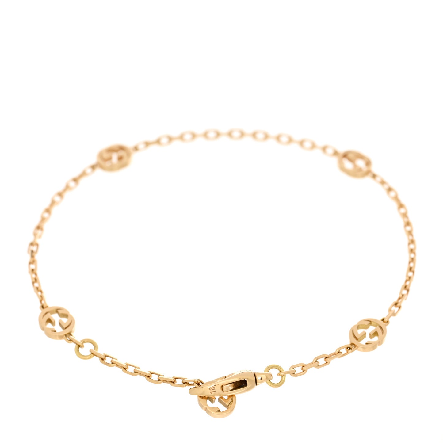 18K Yellow Gold Interlocking G Chain Bracelet