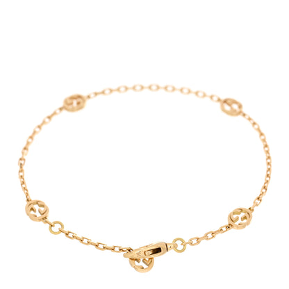 Gucci 18K Yellow Gold Interlocking G Chain Bracelet 2 of 4