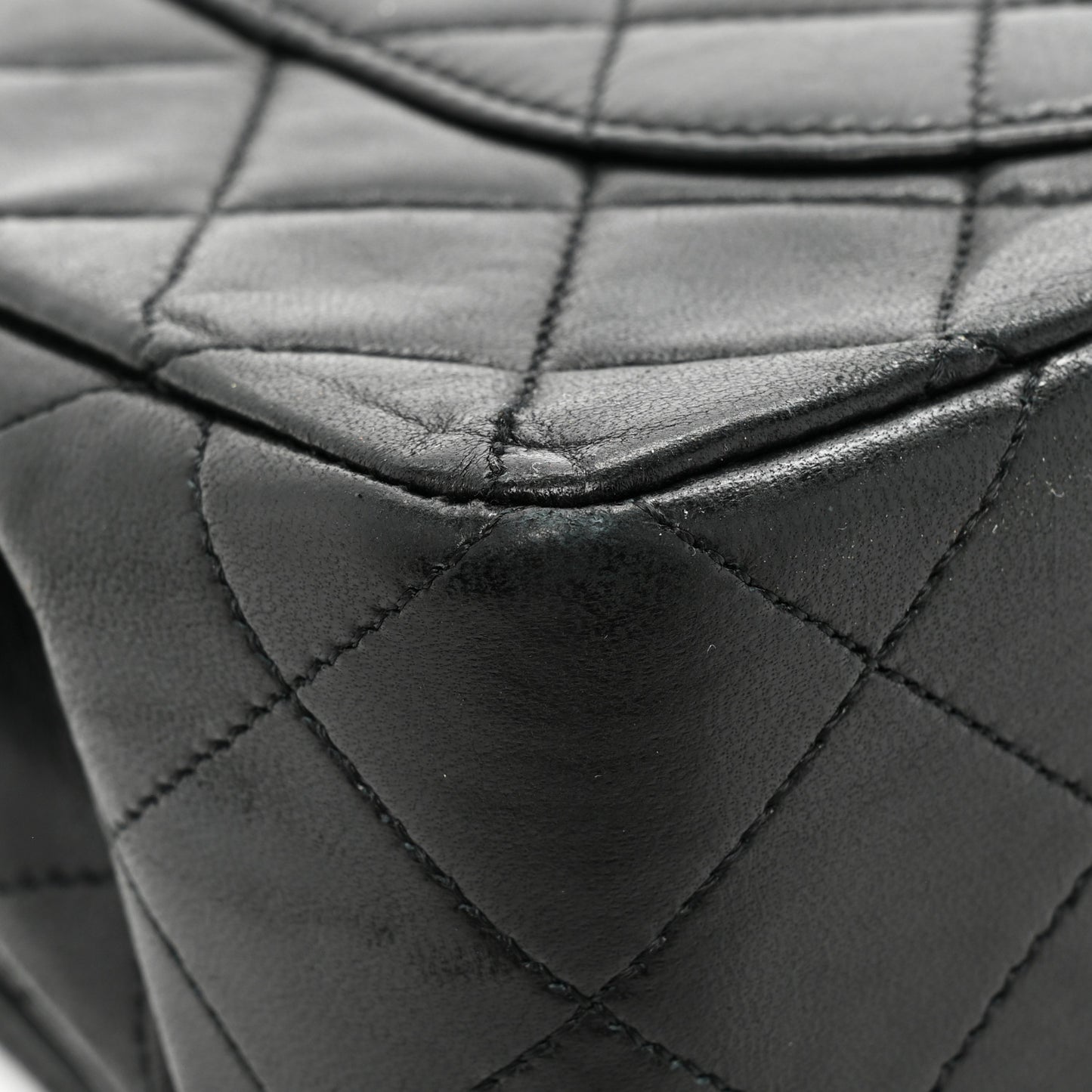Lambskin Quilted Small Double Flap Black