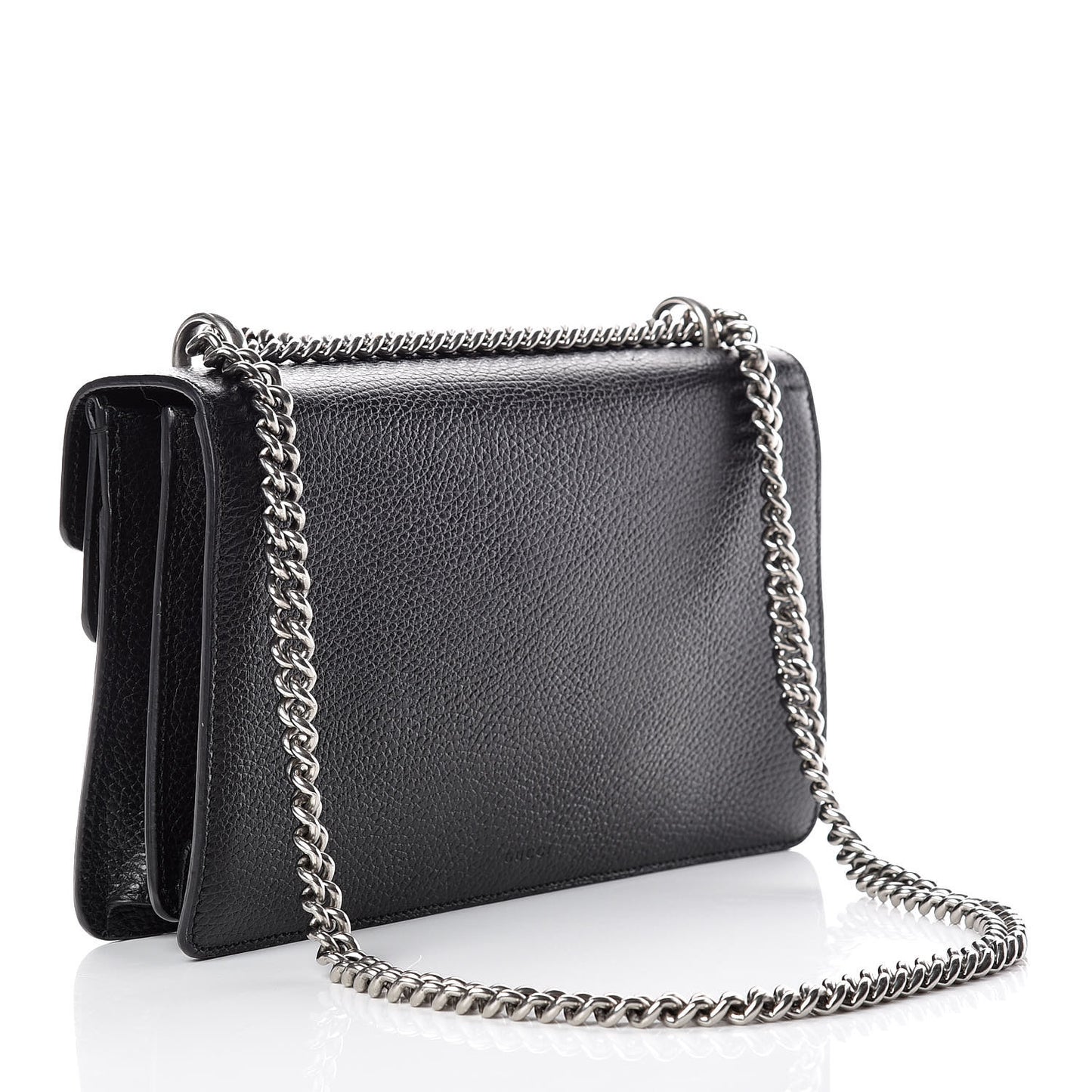 Pebbled Calfskin Small Dionysus Shoulder Bag Black