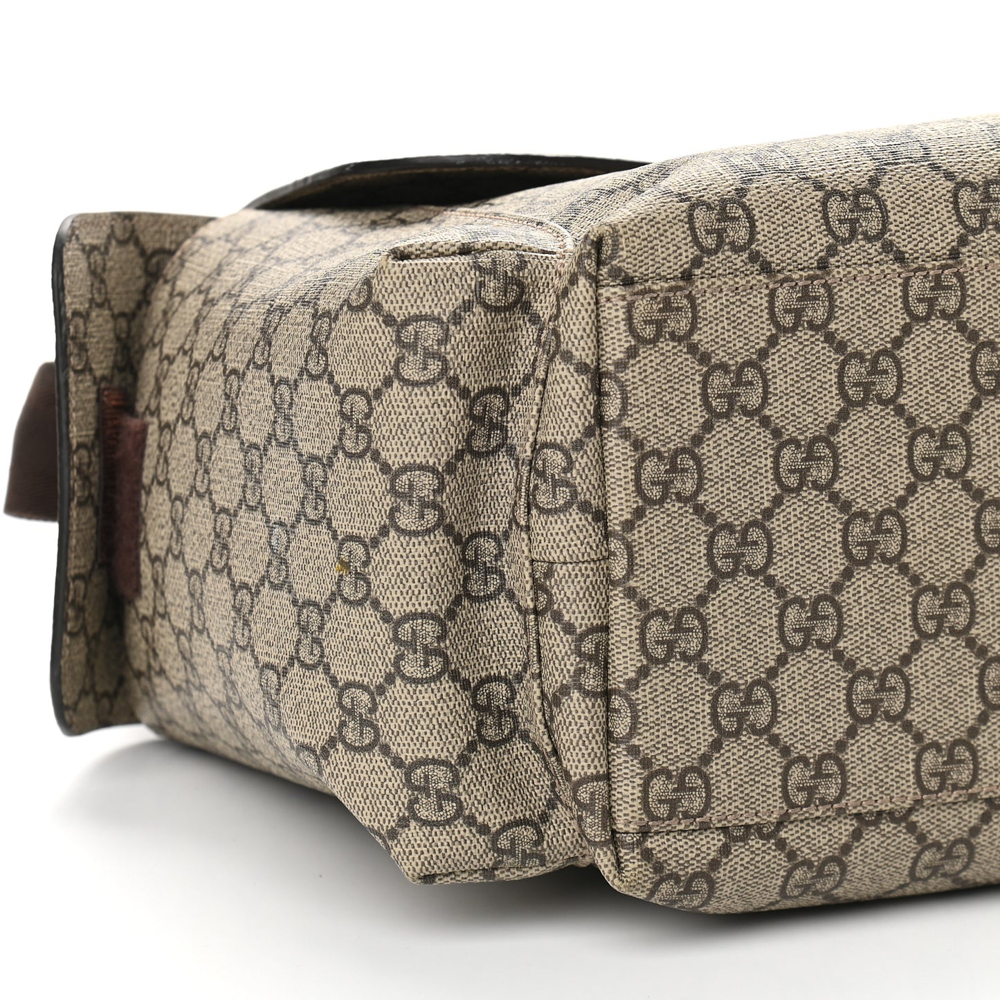 GG Plus Monogram Messenger Diaper Bag Dark Brown