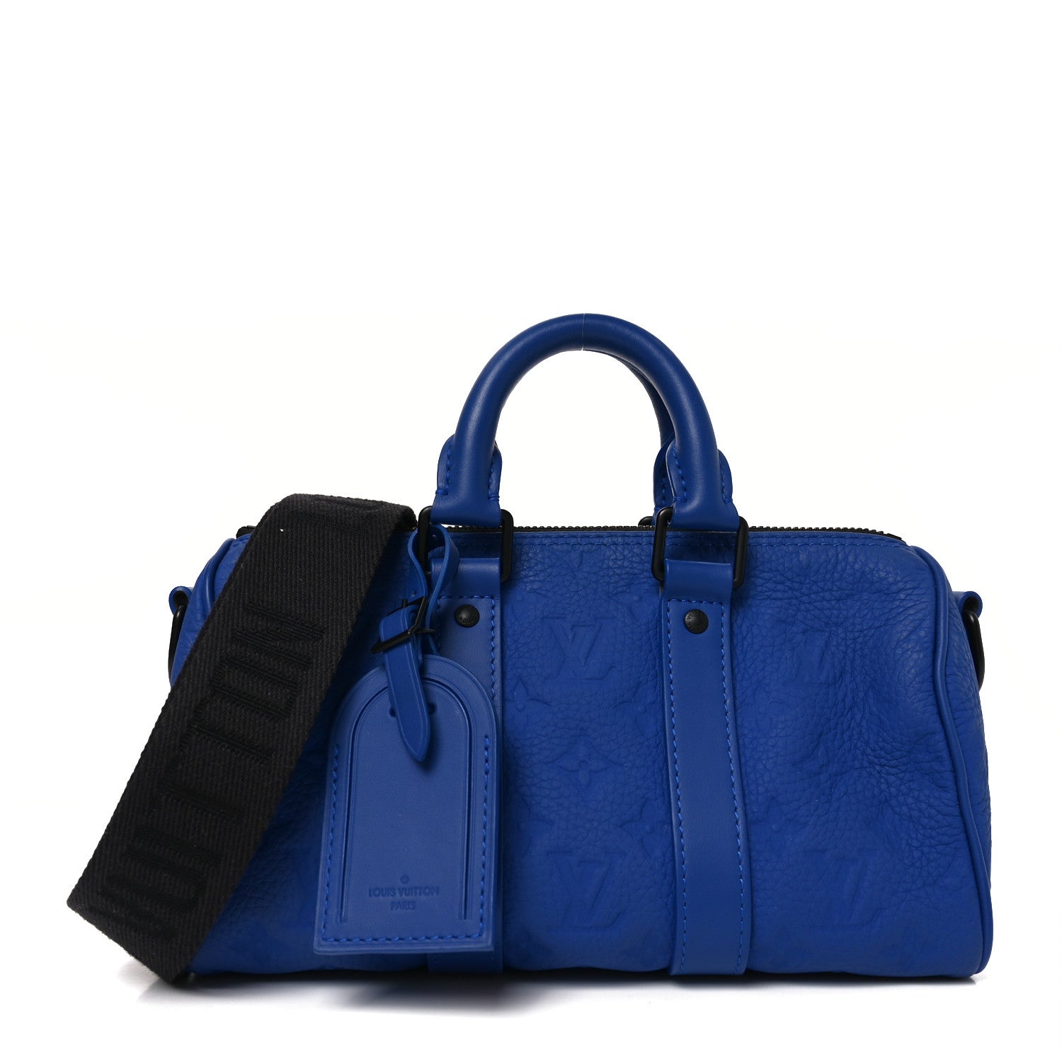 Louis Vuitton Monogram Taurillon Keepall Bandouliere 25 Racing Blue 1 of 9