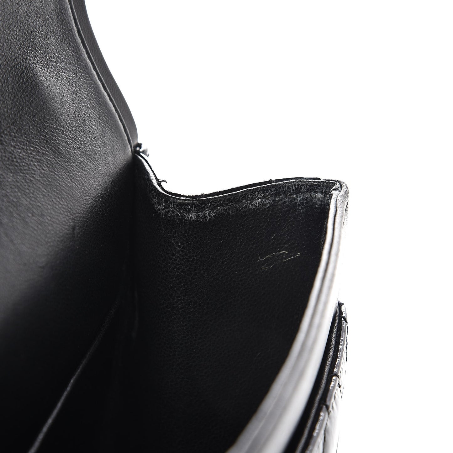 Distressed Patent Quilted 2.55 Reissue 227 Flap Black