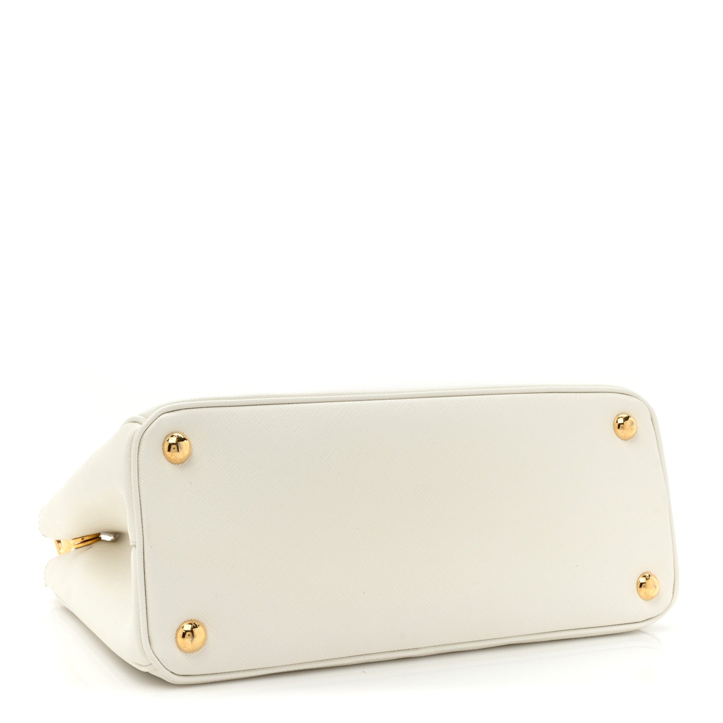 Saffiano Lux Small Galleria Double Zip Tote White