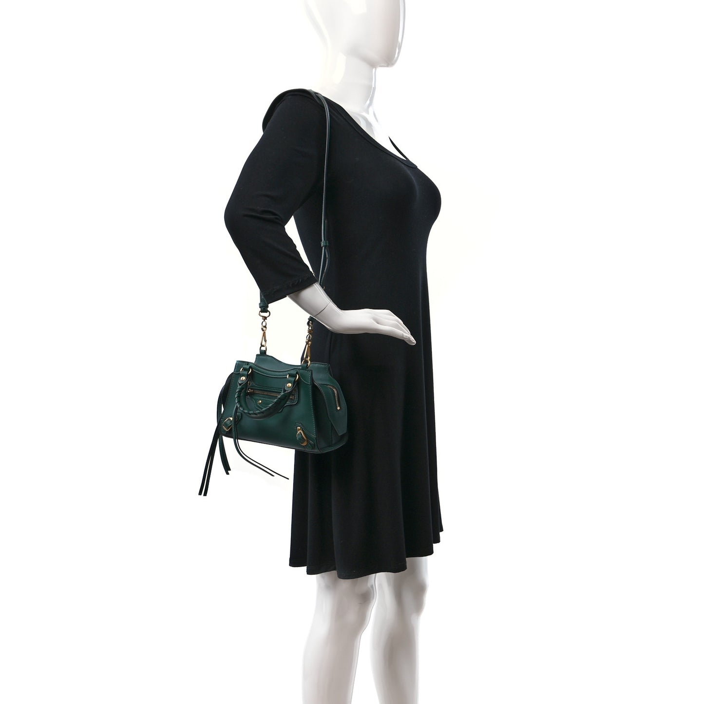 Smooth Calfskin Neo Classic Gold Hardware Mini City Forest Green