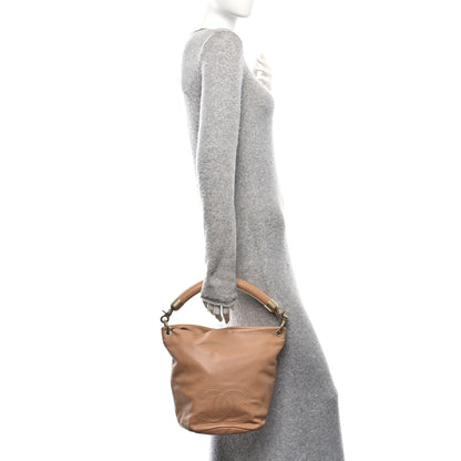 Chanel Calfskin CC Bucket Bag Beige 2 of 10