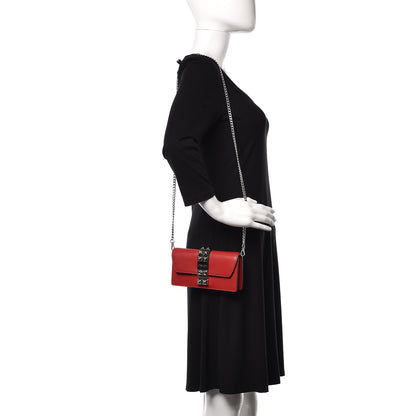 Prada City Calfskin Studded Mini Elektra Crossbody Bag Fuoco Black 2 of 8