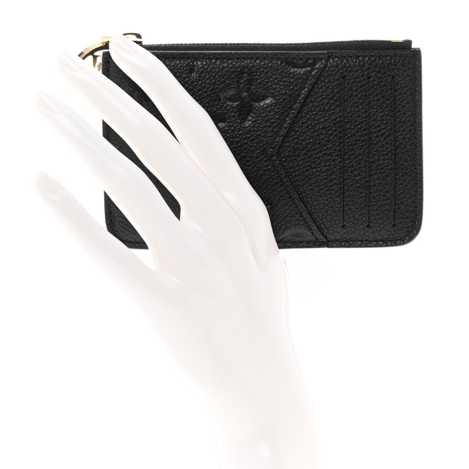 Louis Vuitton Empreinte Monogram Zipped Romy Card Holder Black 2 of 6