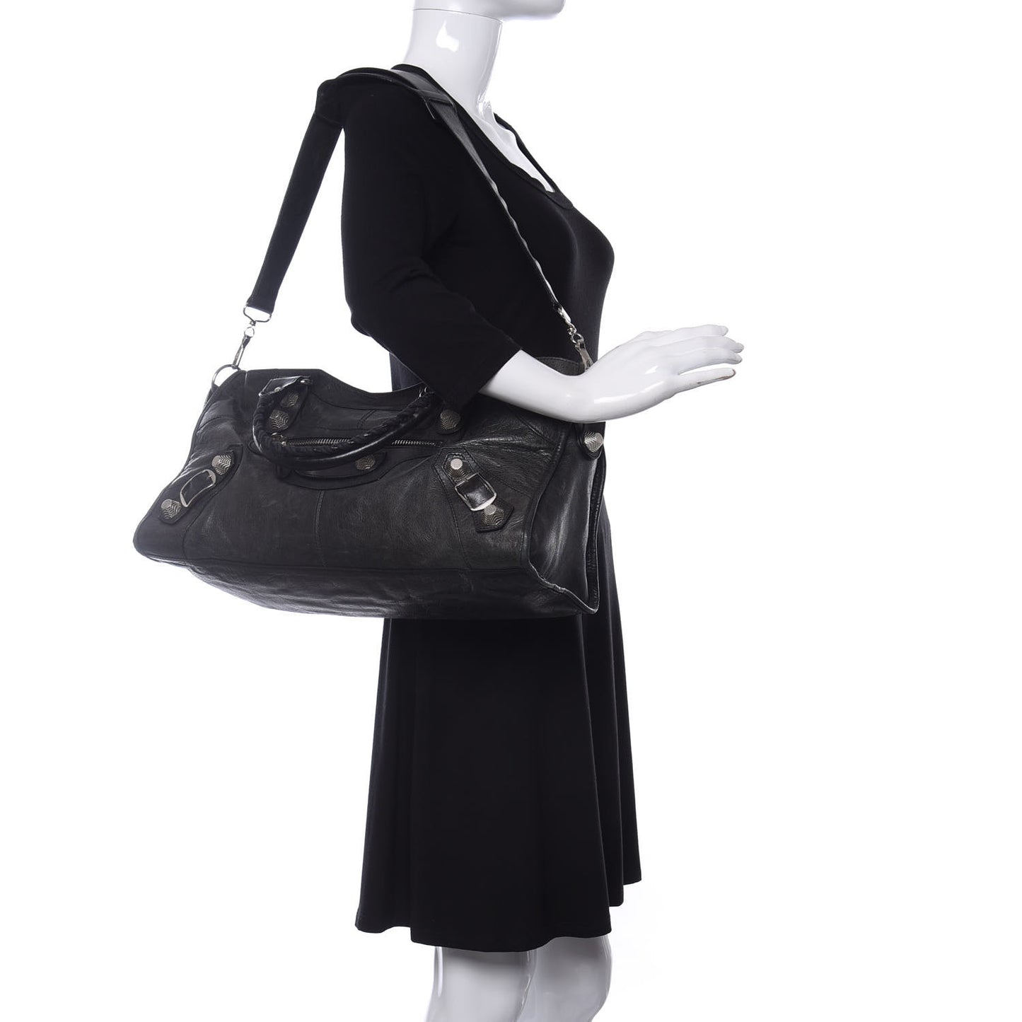 Agneau Giant 21 Silver Hardware Part Time Black
