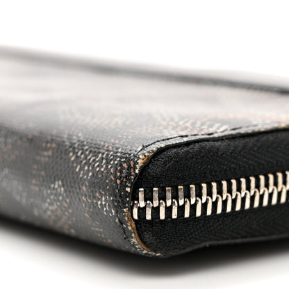 Goyard Goyardine Matignon Zip Around GM Wallet Black 7 of 8