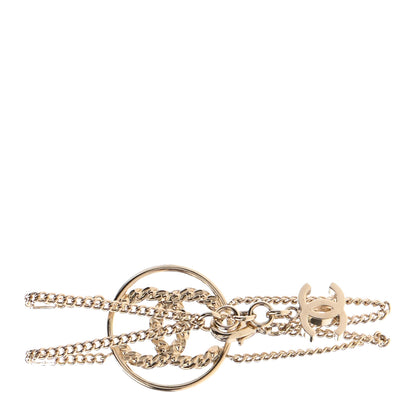 Chanel Baguette Crystal High Society CC Chain Bracelet Gold 2 of 3