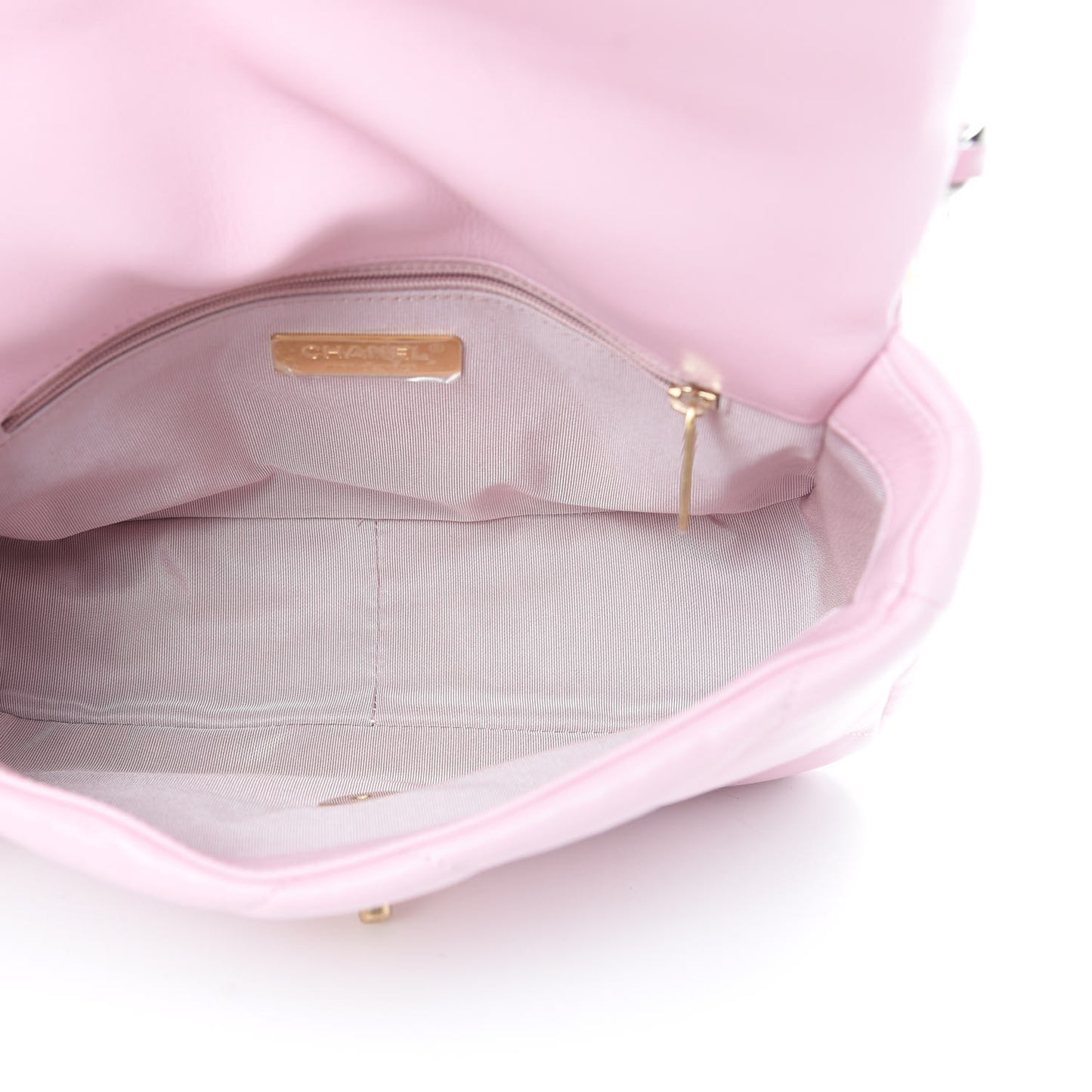Lambskin Quilted Medium Chanel 19 Flap Light Pink