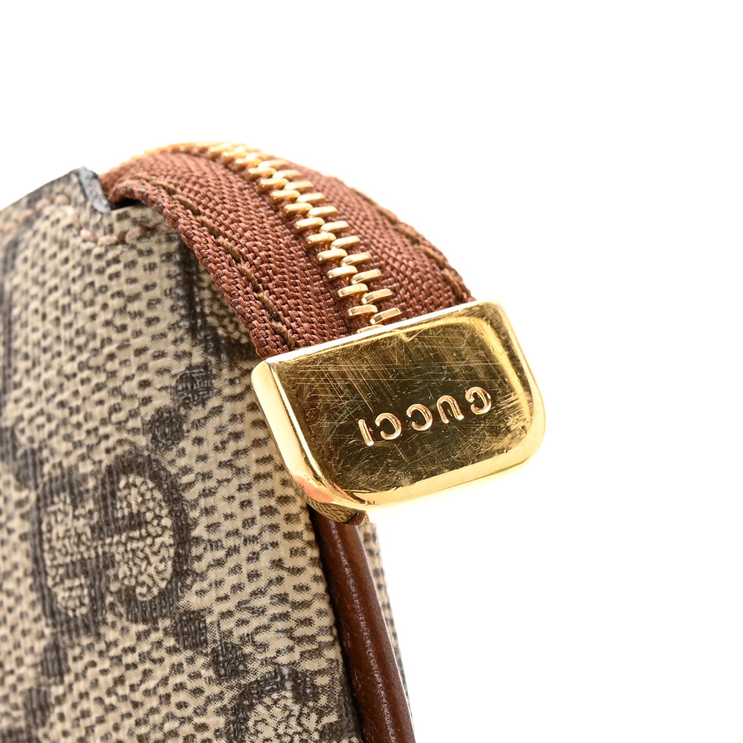 GG Supreme Monogram Key Case Brown