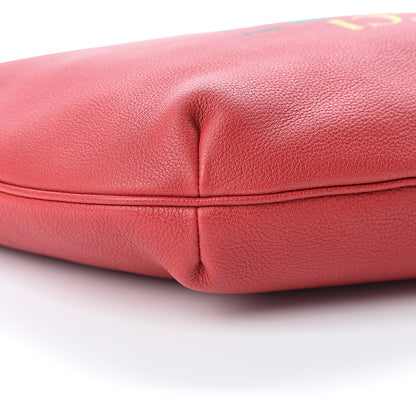 Gucci Grained Calfskin Logo Half Moon Hobo Red 9 of 10