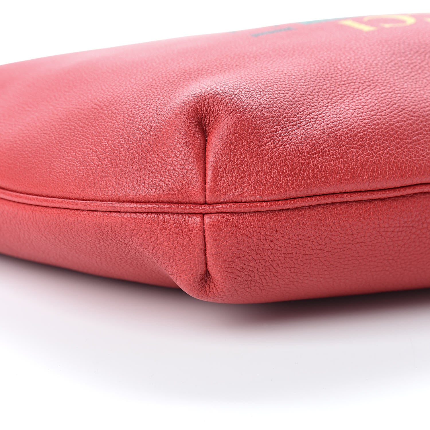 Gucci Grained Calfskin Logo Half Moon Hobo Red 9 of 10