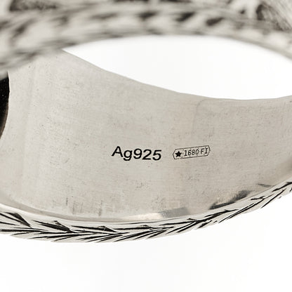 Gucci Sterling Silver Interlocking GG Signet Ring 64 10.75 5 of 6