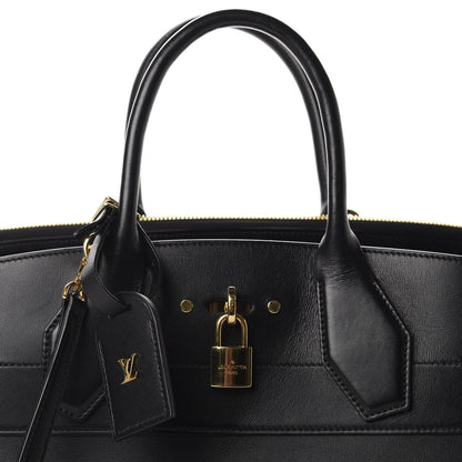 Louis Vuitton Veau Satin City Steamer GM Black 9 of 9