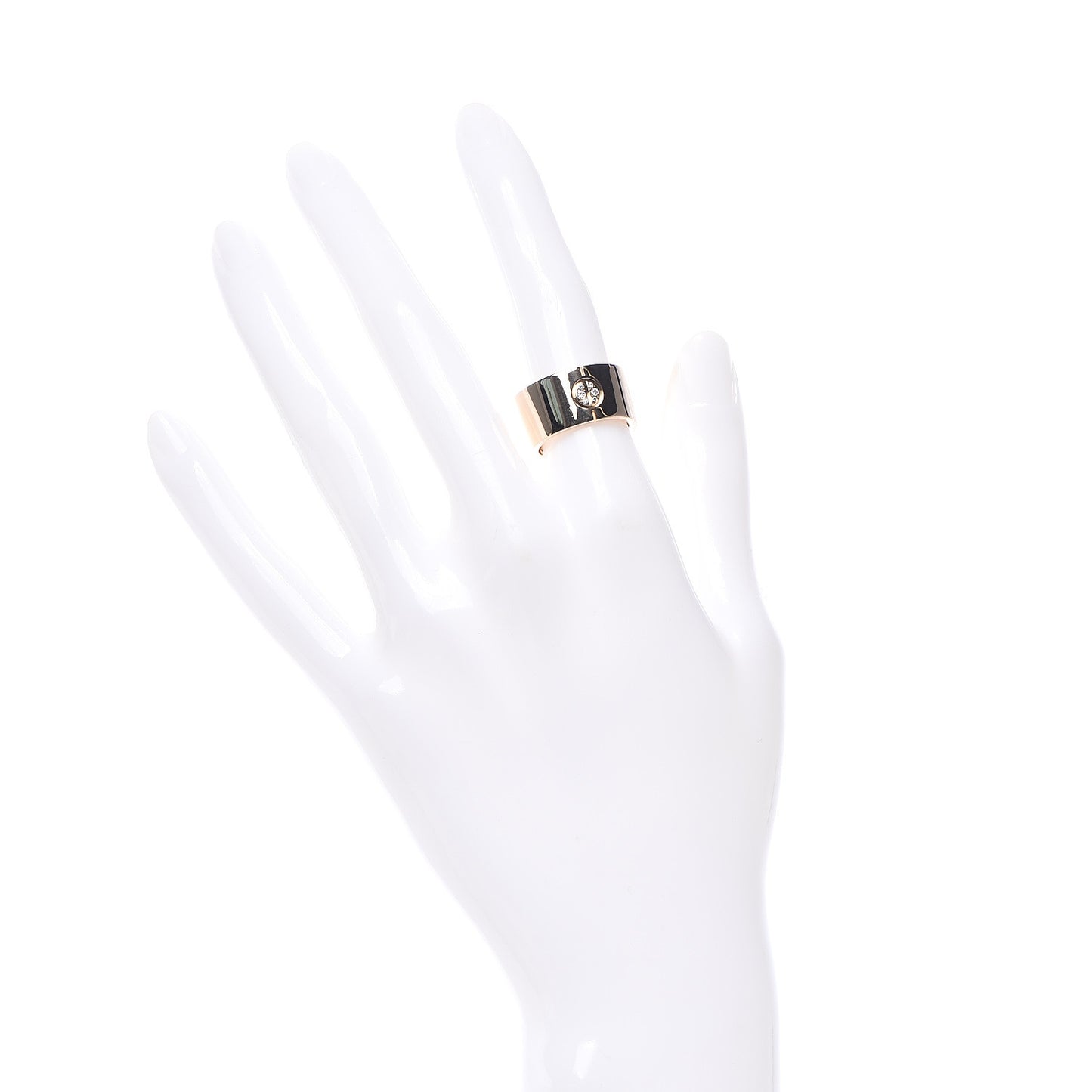 18K Yellow Gold Diamond 10mm LOVE Ring 50 5.25