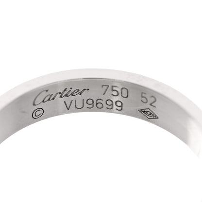 Cartier 18K White Gold 3.5mm LOVE Wedding Band Ring 52 6 4 of 4