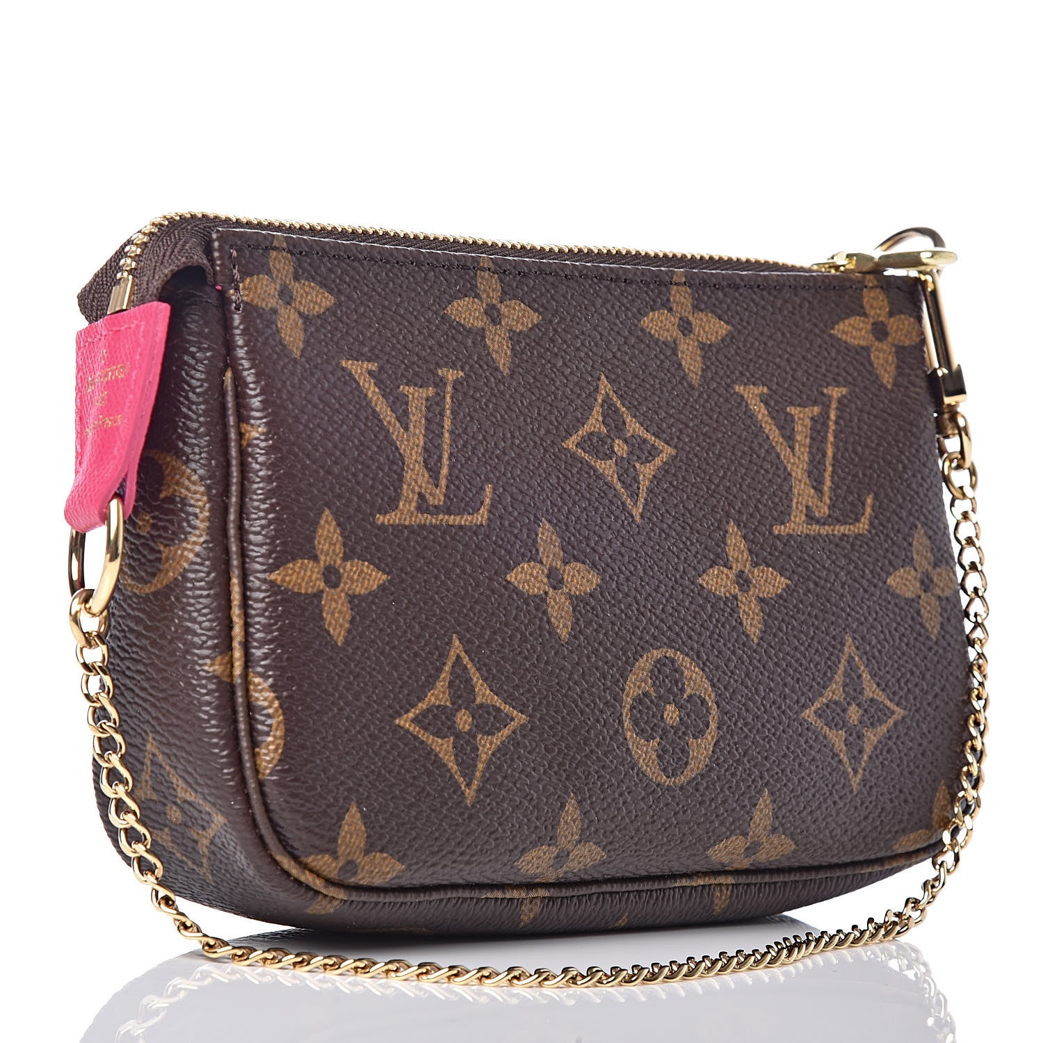 Louis Vuitton Monogram 2019 Christmas Animation Mini Courchevel Pochette Accessories Fuchsia 3 of 8