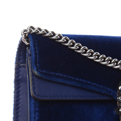 Gucci Velvet Super Mini Dionysus Shoulder Bag Cobalt 8 of 11