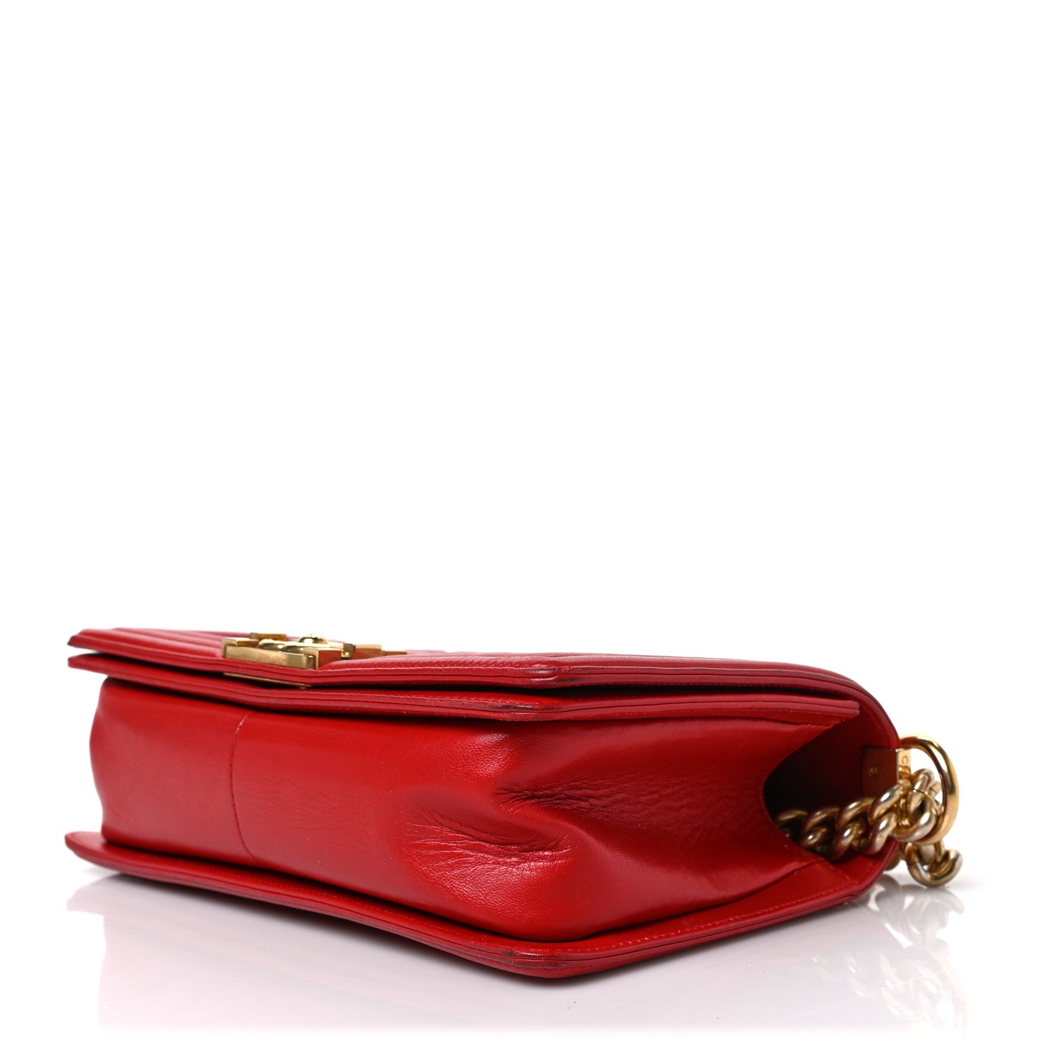 Chanel Lambskin Quilted Medium Boy Flap Red 10 of 10