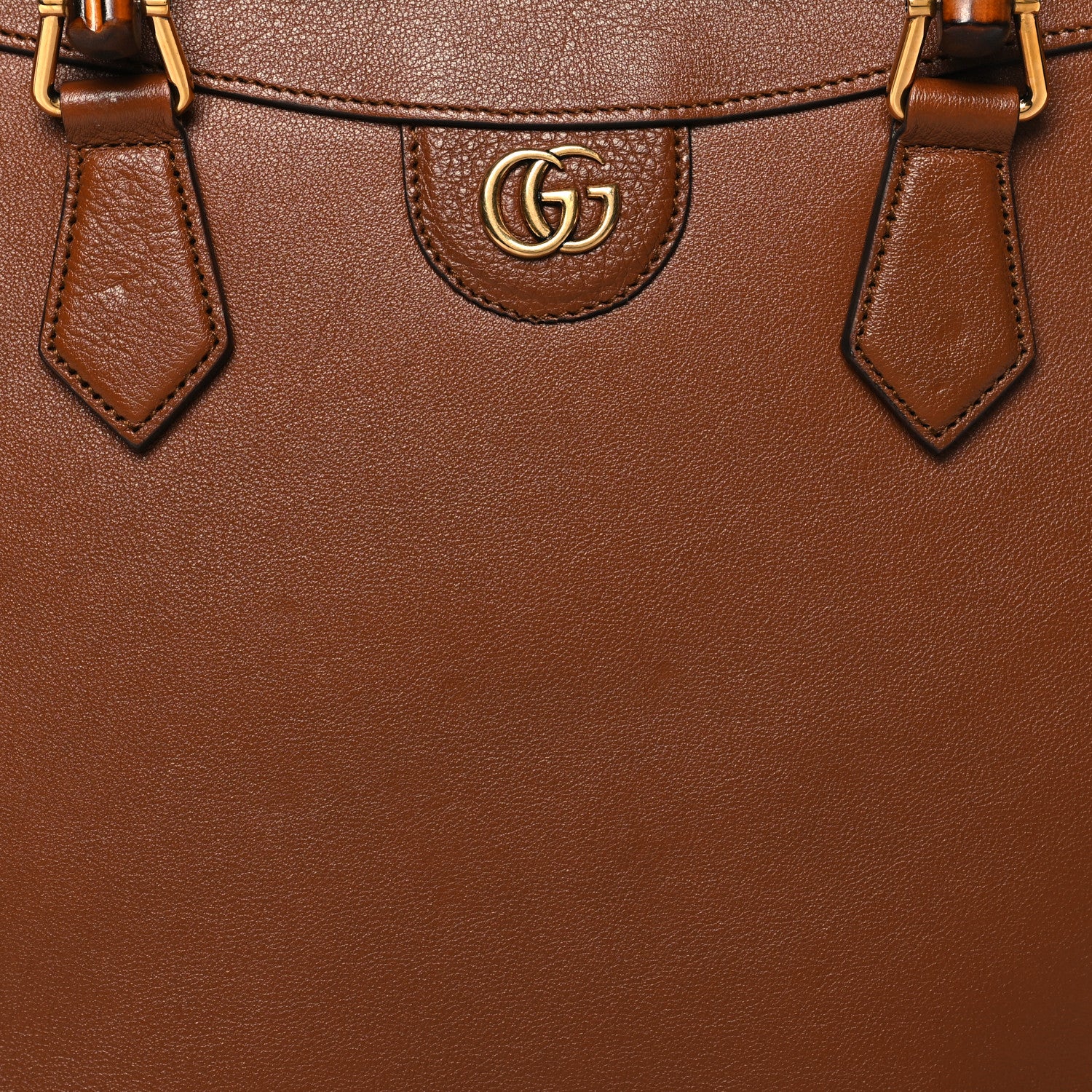 Gucci Wonka Grain Calfskin Medium Diana Tote Bag Cuir Yellow Fluo 9 of 11