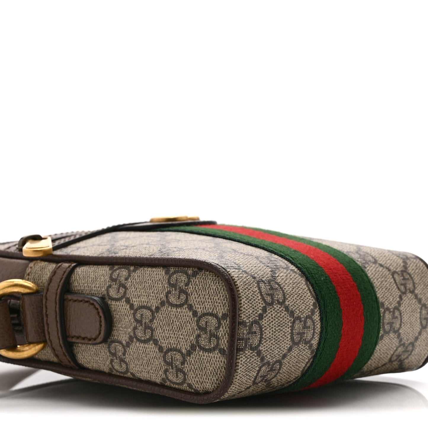 GG Supreme Monogram Web Mini Ophidia Messenger Brown