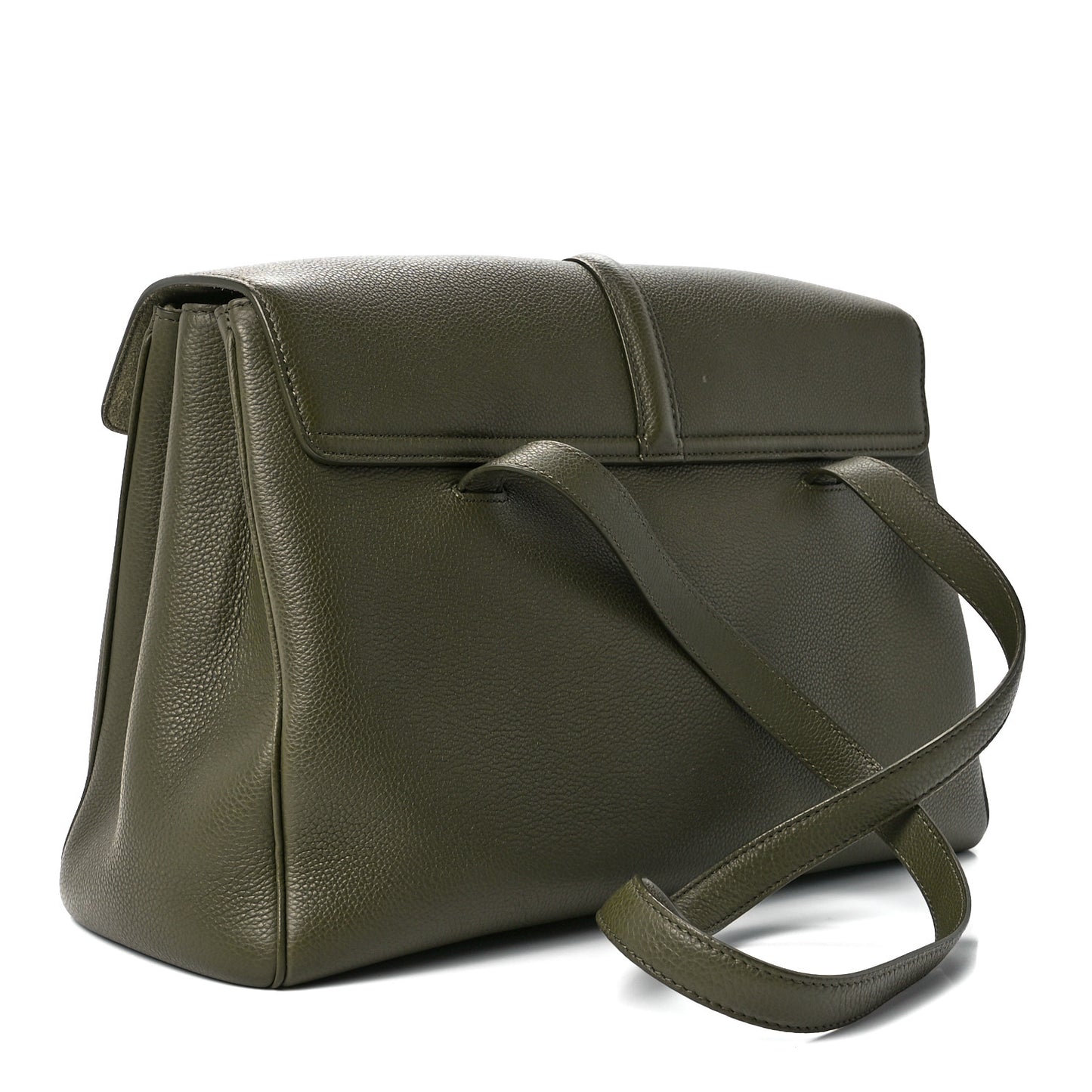 Grained Calfskin Medium Soft 16 Bag Dark Olive