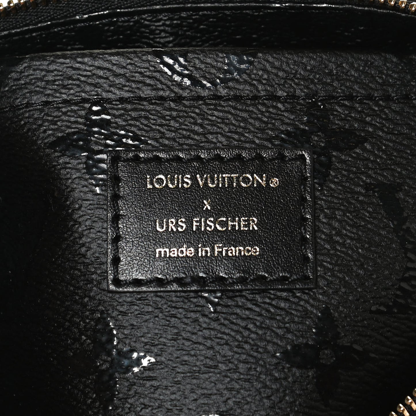 X UF Tufted Monogram Pochette Accessories Black Red