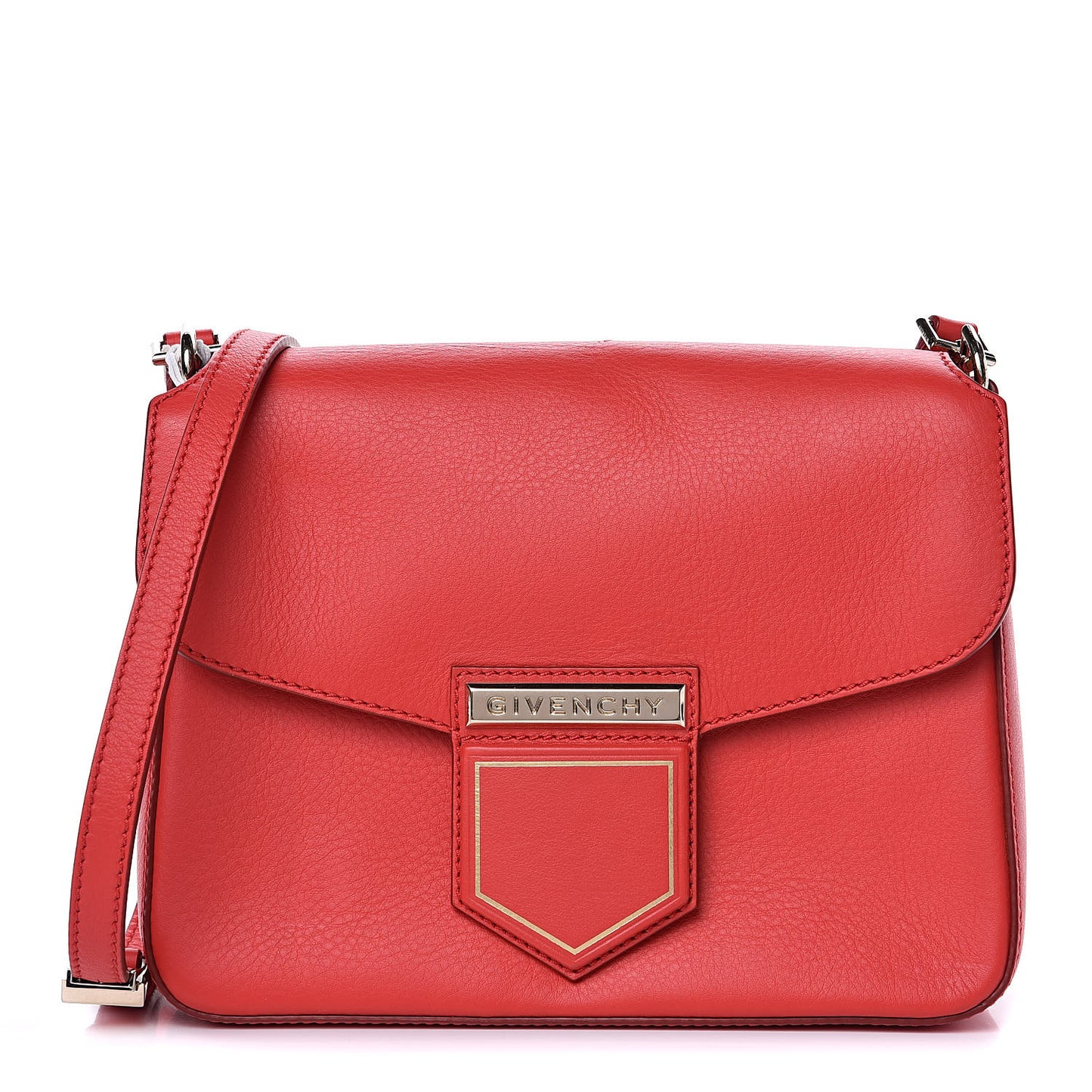 Calfskin Medium Nobile Shoulder Bag Red