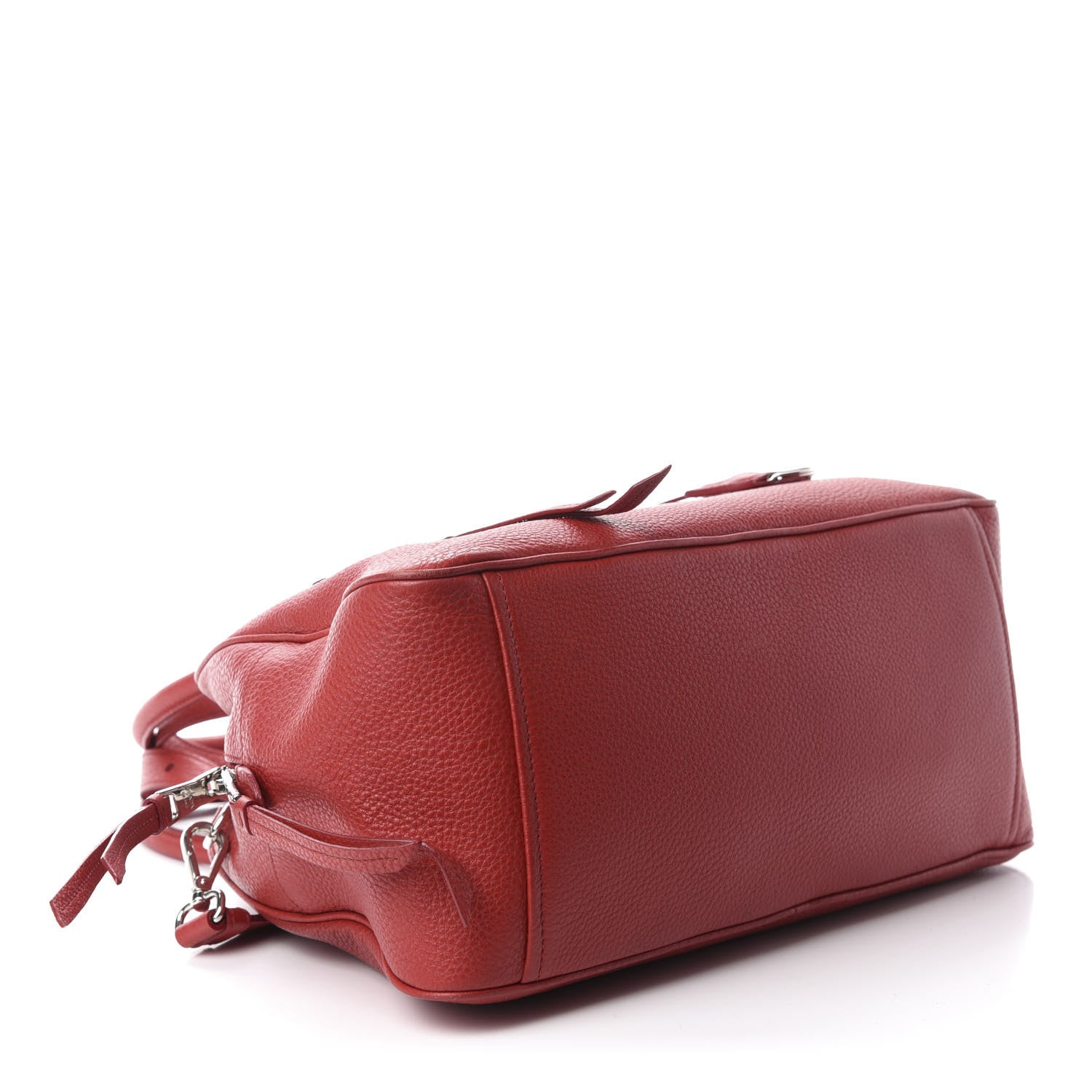 Prada Vitello Daino Satchel Rosso 3 of 9