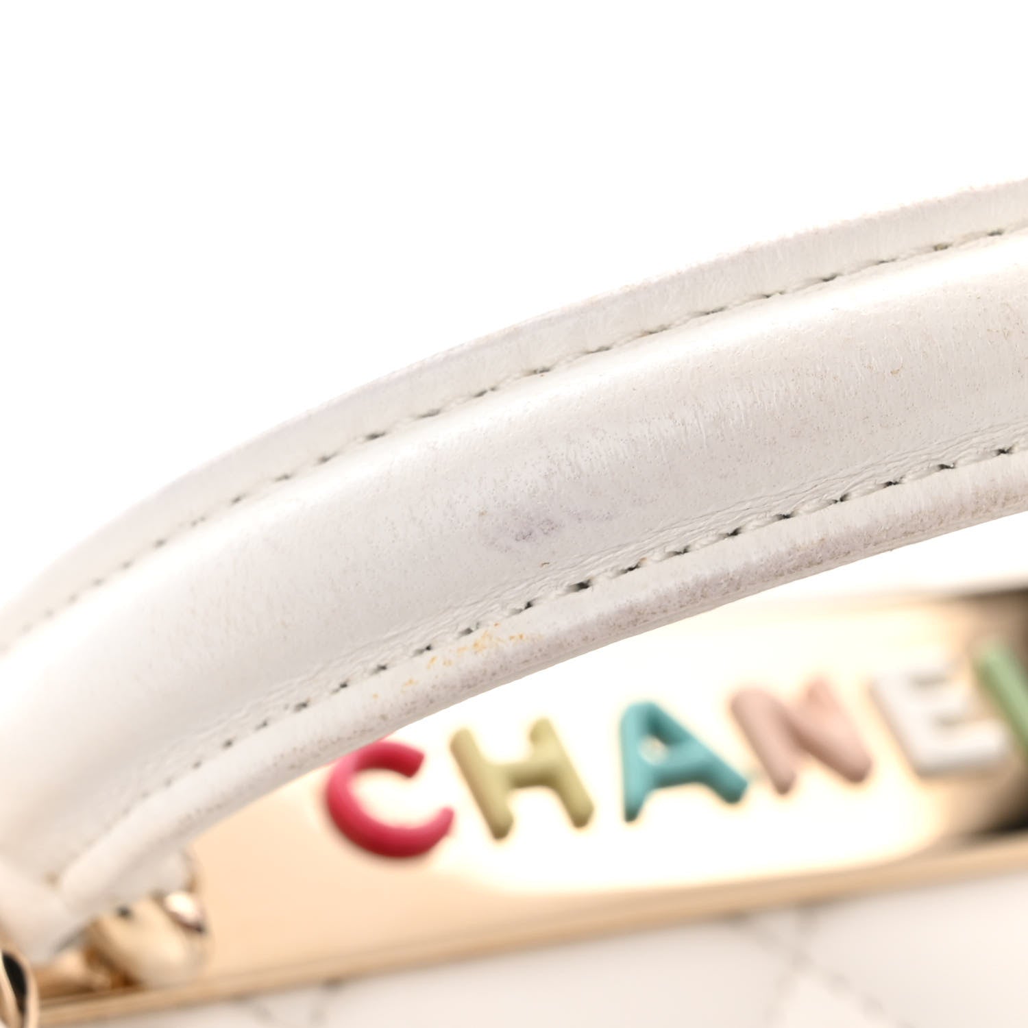 Chanel Lambskin Lacquered Quilted Mini Trendy CC Dual Handle Flap Bag White 11 of 15