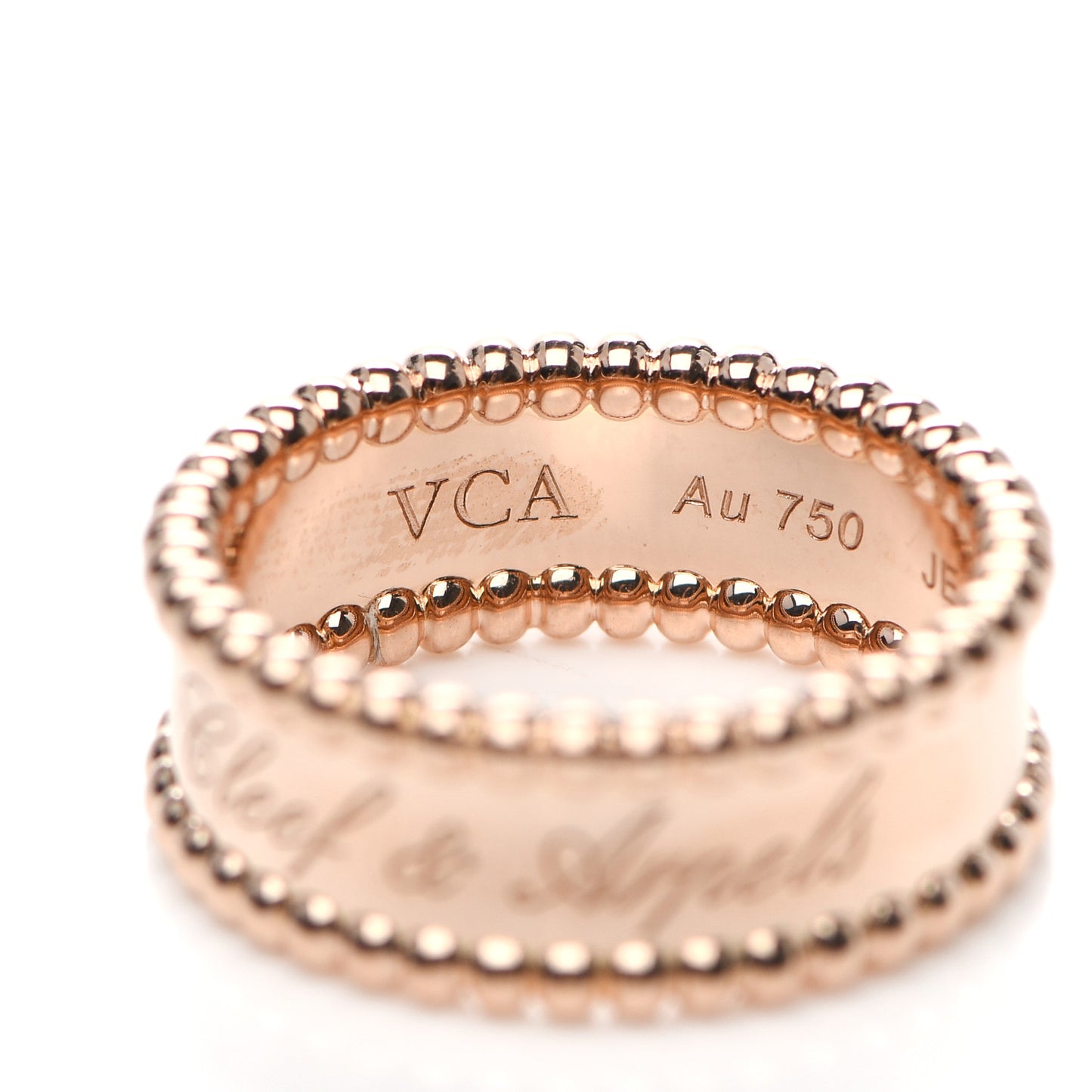 18K Rose Gold Perlee Signature Ring 55 7.25