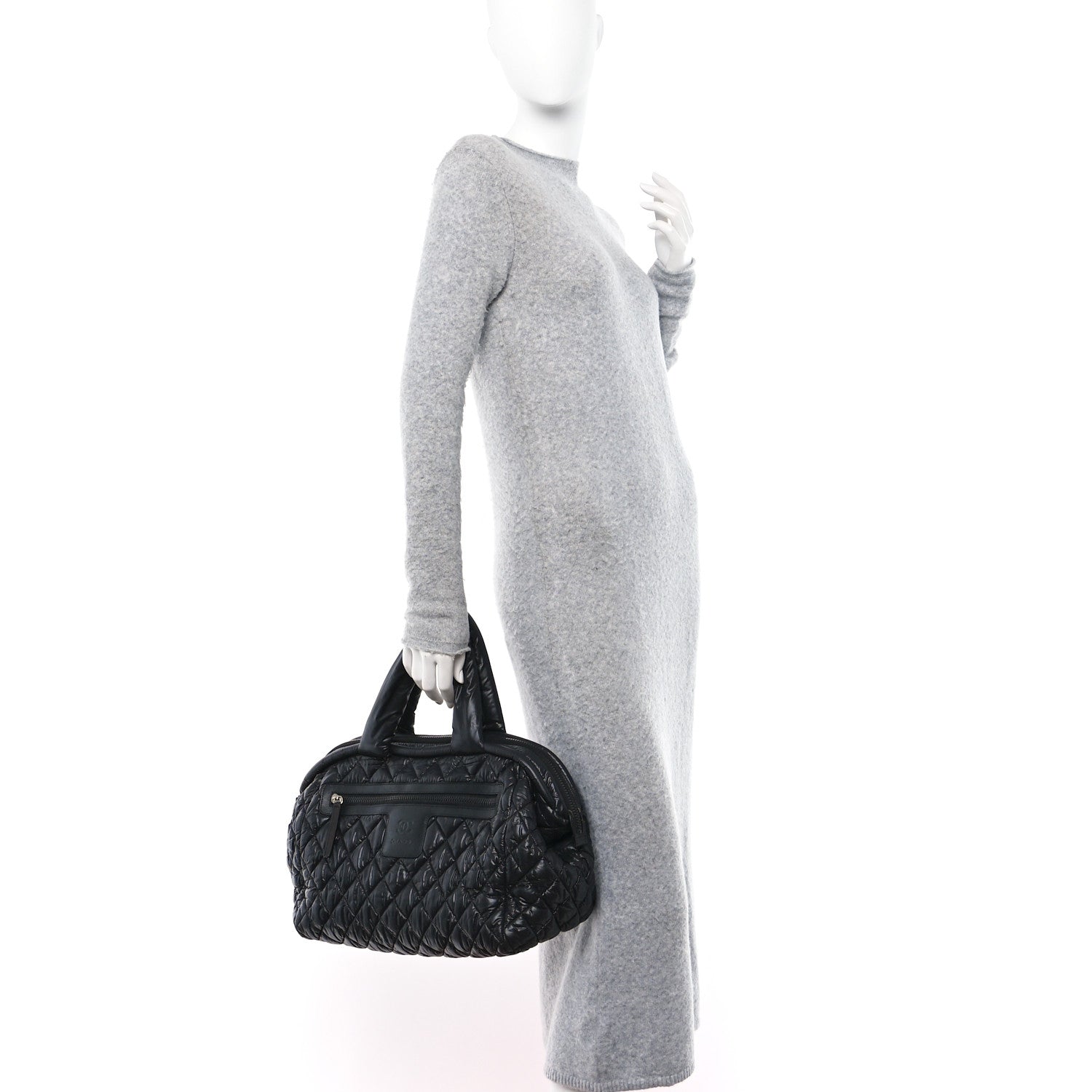 Chanel Nylon Coco Cocoon Bowler Black 2 of 11