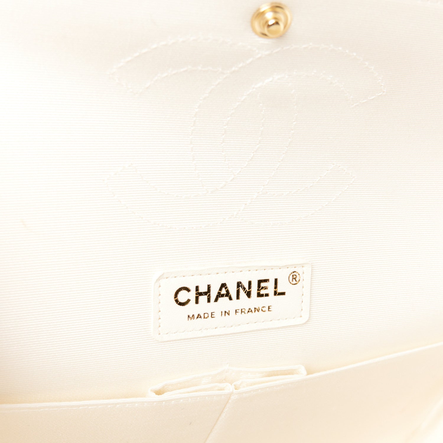 Chanel Denim Floral Printed Medium Double Flap Beige 6 of 11
