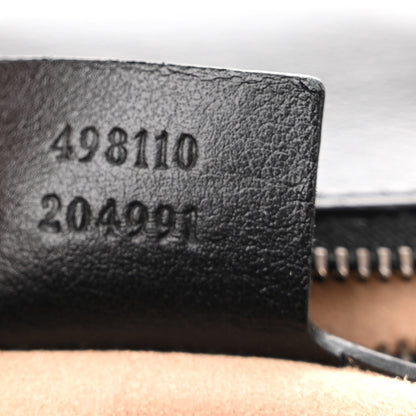 Gucci Calfskin Matelasse Small GG Marmont Top Handle Shoulder Bag Black 7 of 10